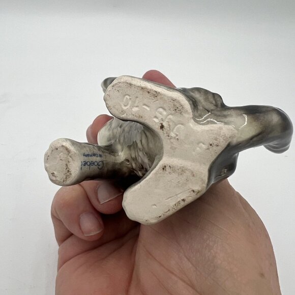 Goebel Vintage Porcelain Cat W. Germany Figurine Goebel Backstamp 1970s gray - Picture 7 of 13